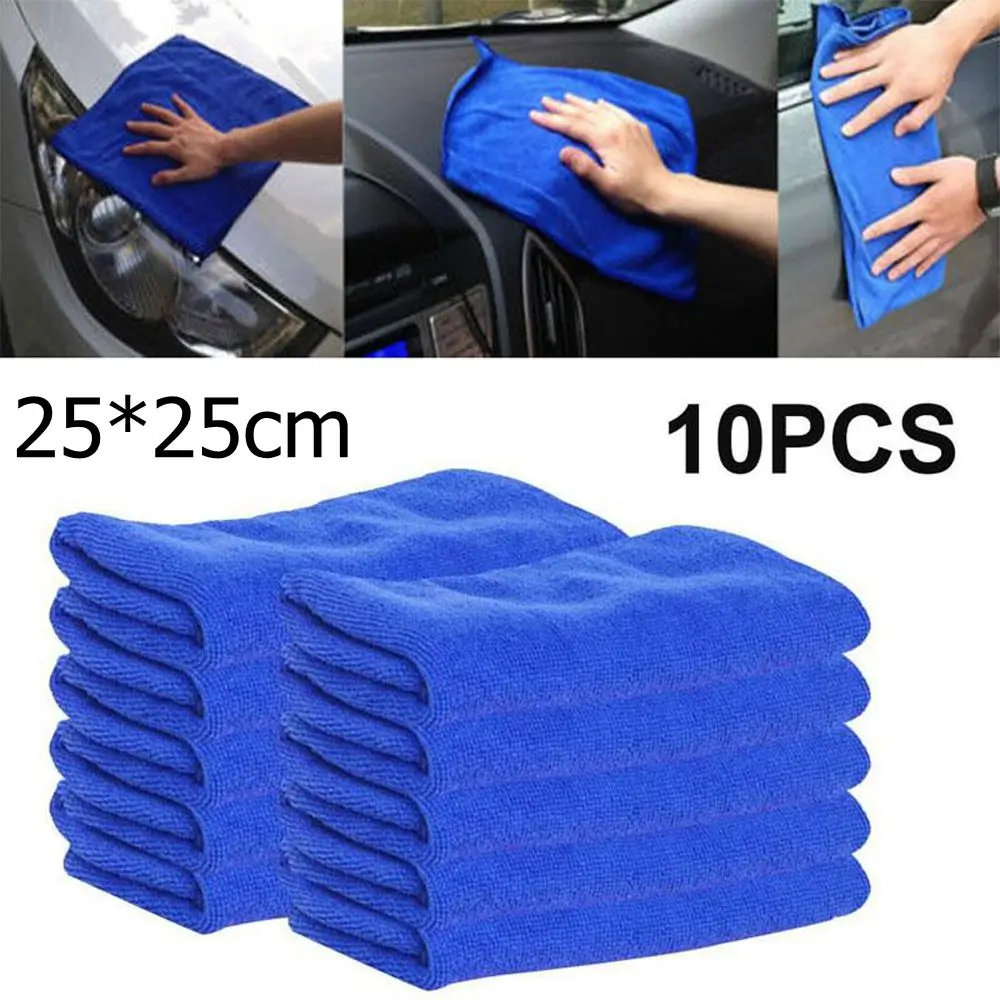 5pcs Car Home Cleaning Micro fiber Towels Microfibre Cleaning Auto Soft Cloth Washing Cloth Towel Duster 25*25cm