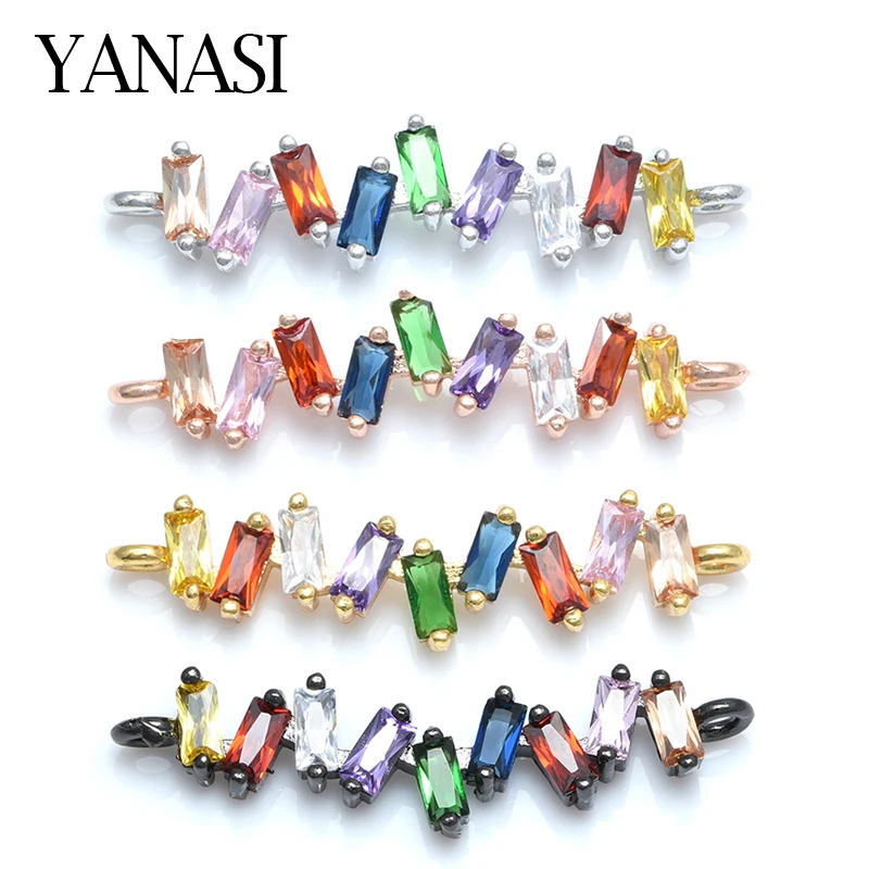 Accessories for Bracelets Earrings Necklace Jewelry Findings Handmade Zirconia Connectors For Women Bracelet Jewelry Making