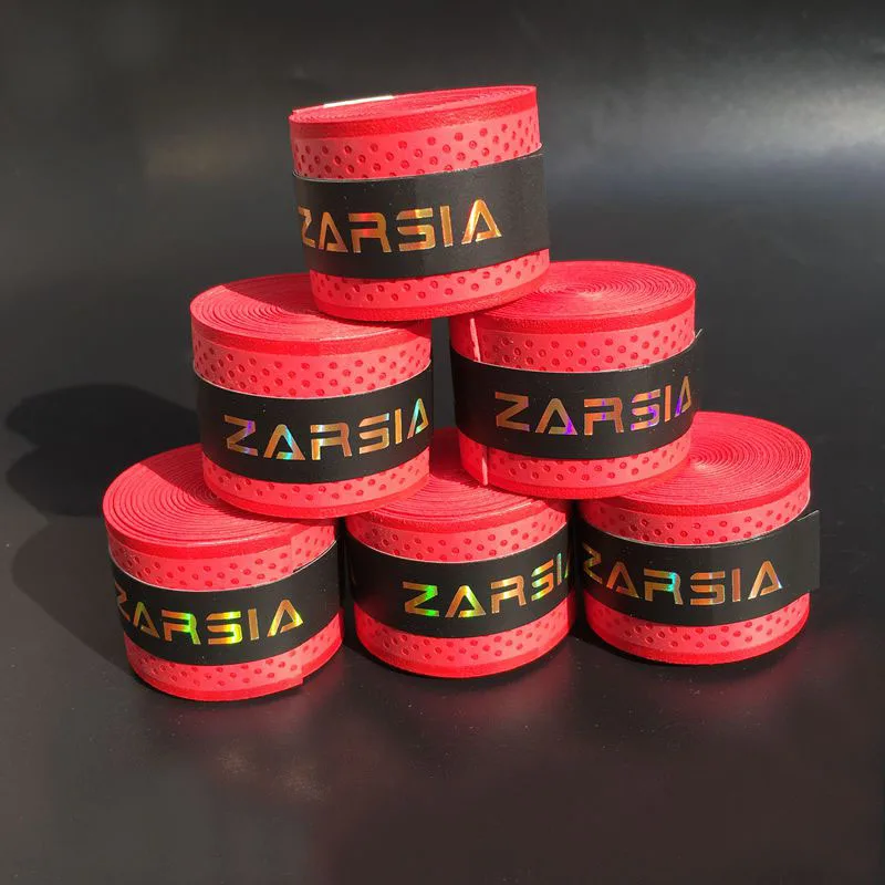 60pcs 무료 배송 ZARSIA 테니스 오버 그립, 압력 포인트 테니스 라켓 그립, 건조 느낌 배드민턴 라켓 sweatband (레드)