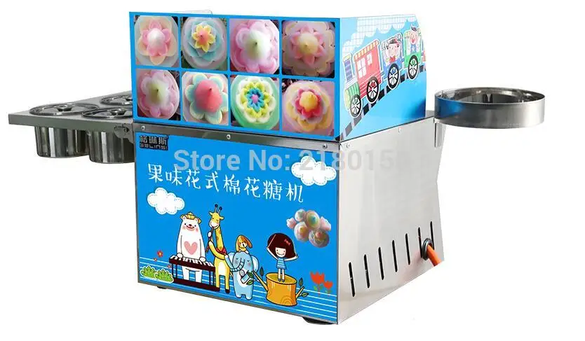 Commercial Fancy DIY Cotton Candy Maker Gas Cotton Sugar Floss Machine Snack Equipment Flower RQMHT