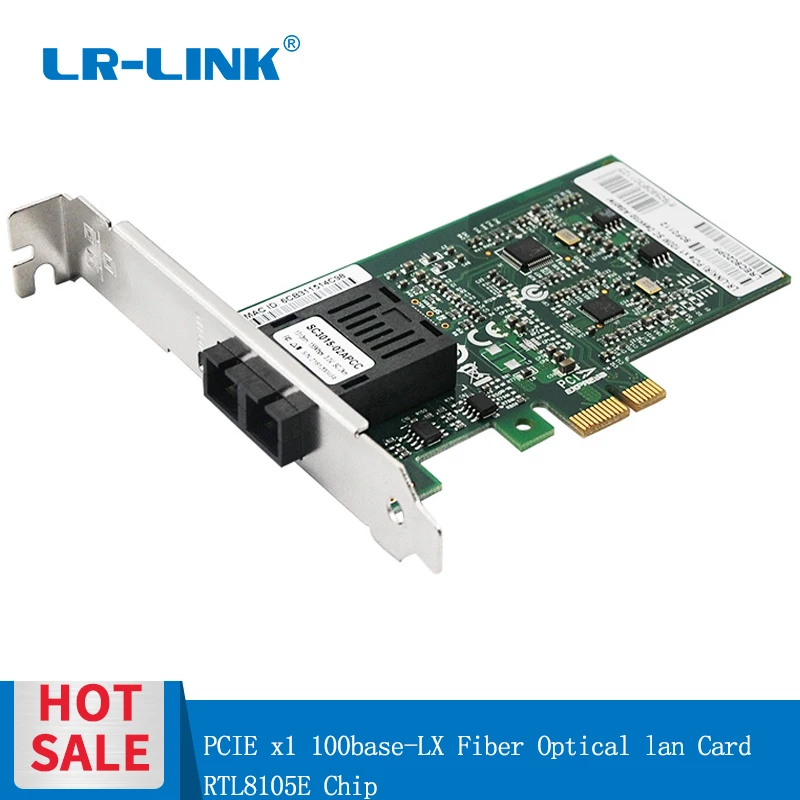 LR-LINK 9020PF PCI-Express 100base-lx Ethernet Network Card Fiber Optical Network Adapter Desktop SC Port PC Realtek RTL8105E