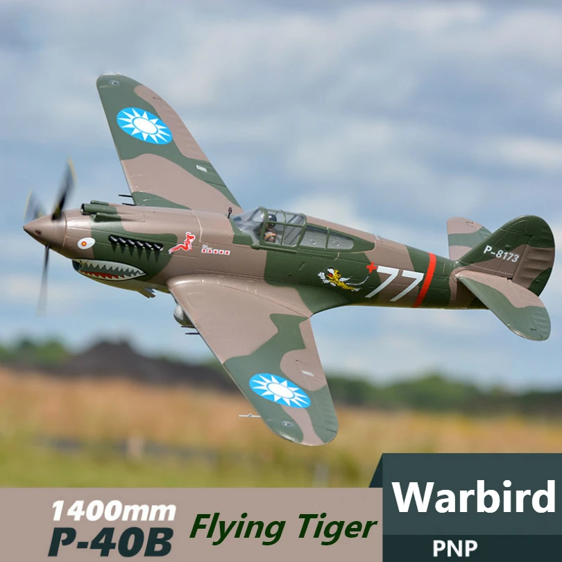 FMSRC 1400mm 1.4M P40 P-40 Warhawk Flying Tiger RC Airplane PNP Scale Gaint Warbird 4S Model Plane Aircraft Hobby Avion