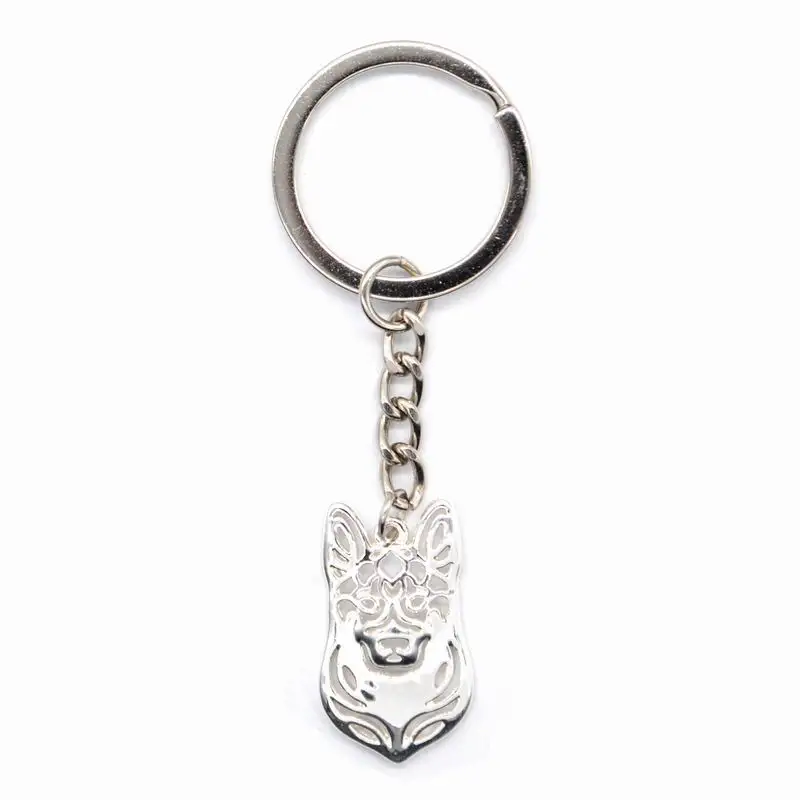 Alloy Dog Pet Pendant Key Chains Bag Holder German Shepherd Dog Key Chains Jewelry for Pet Lovers