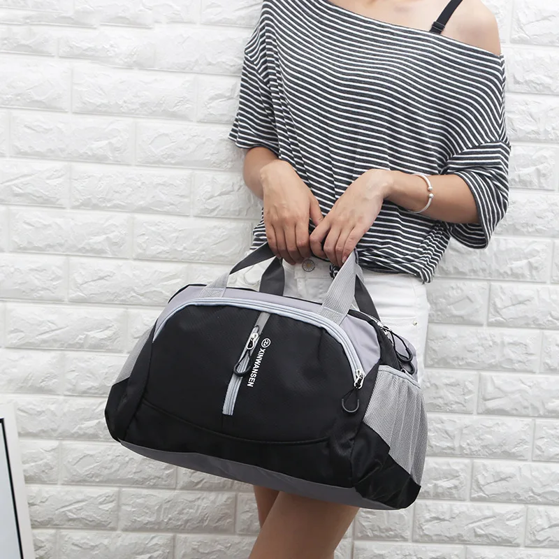 Bolsa de viaje de gran capacidad para hombre y mujer, bolsa de lona de poliéster impermeable, 2024