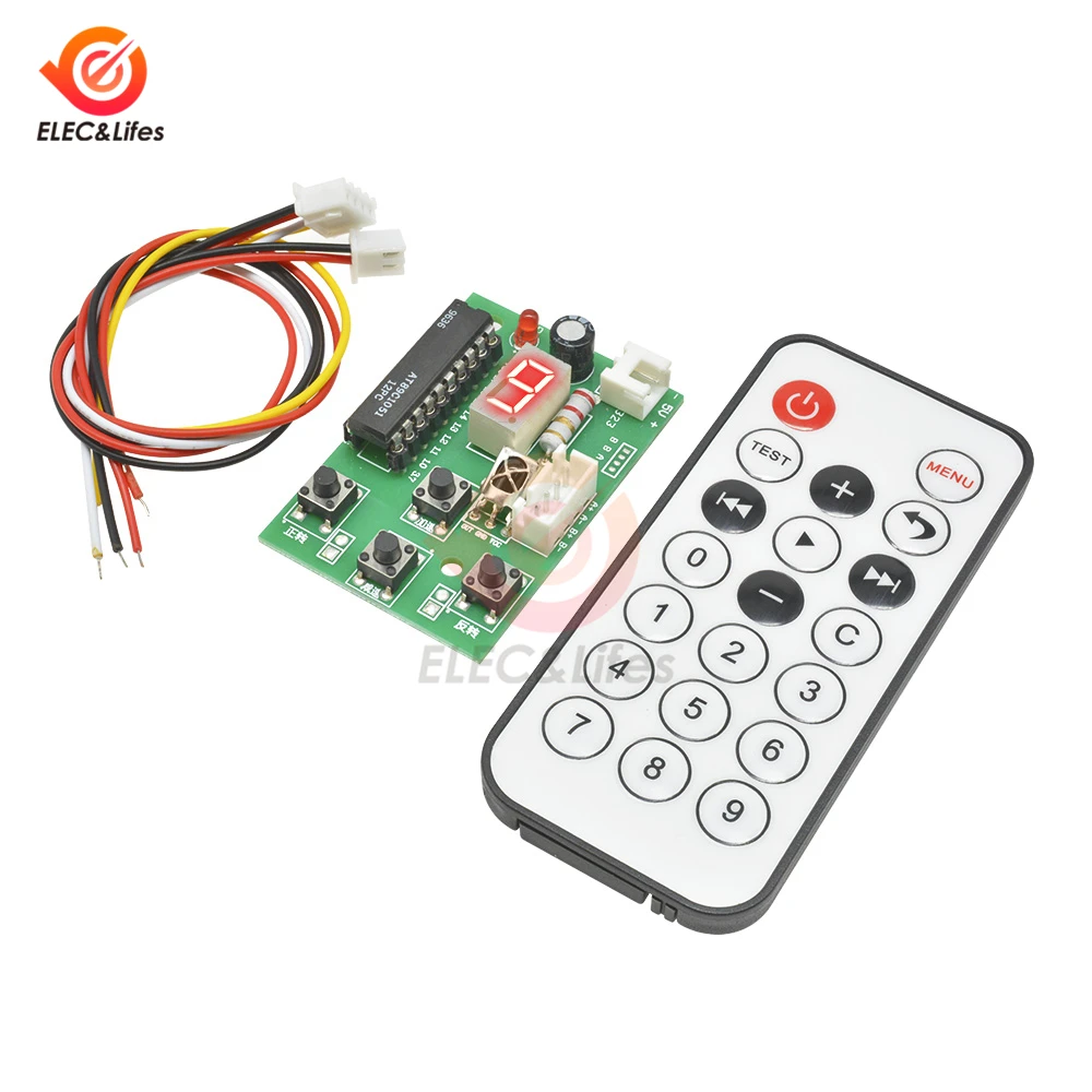 DC 5V Digital Stepper Motor Controller Driver Module 2-phase 4-wire Motor Driver Board Speed Regulator with Remote Control 4-6V