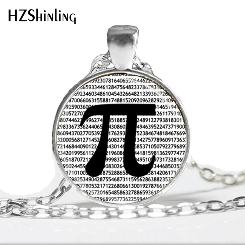 Hot glass dome jewelry PI Necklace Math Jewelry Teachers, Science, Mathematics Black and White Art Pendant jewelry HZ1