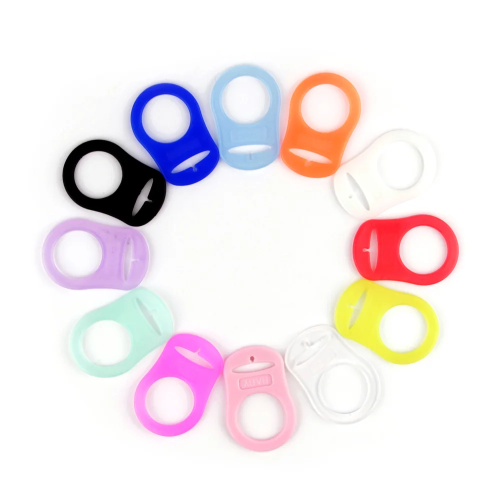 TYRY.HU 15PC Silicone Baby Teething Teether Beads Pacifier Clips Safe Food Grade Nursing Chewing Rubber Hook Pacifier Holder Toy