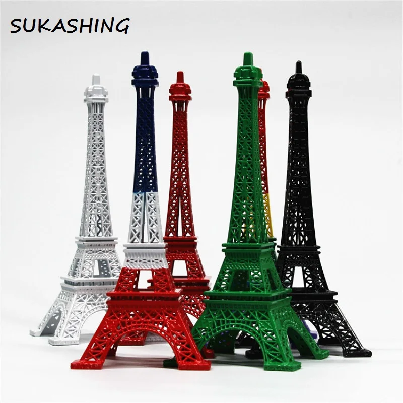 7 Inch (18 cm) Parijs Metalen Kleurrijke Kleur Eiffeltoren Middelpunt voor Bruiloft Decration Home Decoratie Accessoires
