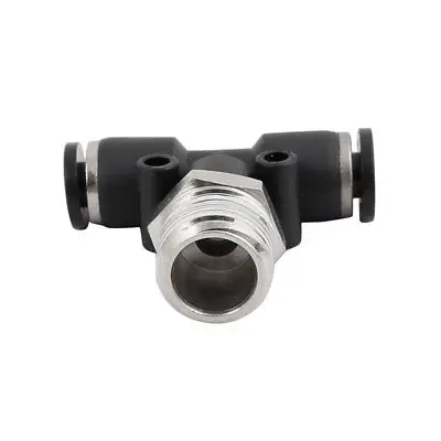 20pcs T Type 1/4" PT Male Thread 4mm Push In Joint Connector Quick Fitting