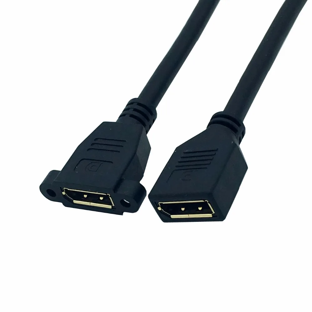 DP DisplayPort Женский к женскому удлинителю порт дисплея Женский Удлинительный кабель с винт крепления панели 30 см 2K * 4K @ 60Hz