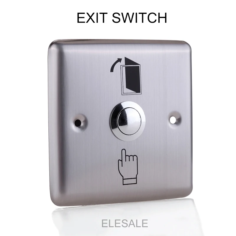 86*86cm Stainless Steel Rectangle Exit Push Release Button Switch For Electric magnetic Lock Door Access Control