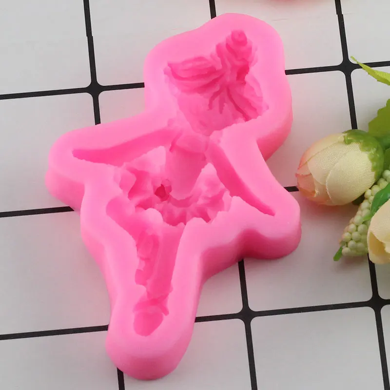 Mujiang 3D Girl Cake Silicone Mold Baby Party Fondant Cake Decorating Tools Pirate Doll Soap Chocolate Candy Clay Moulds