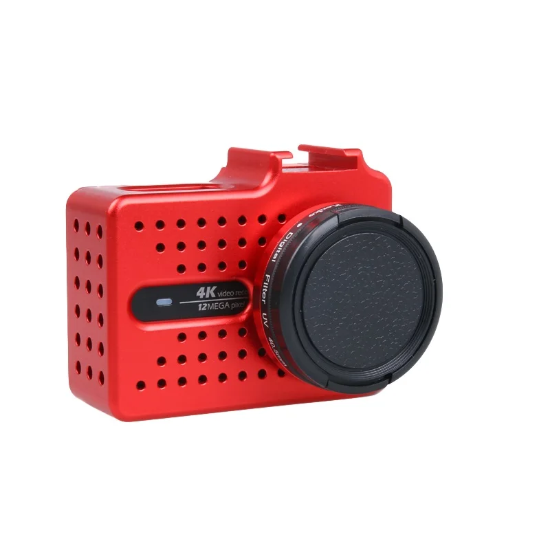 New For Xiaomi Yi 4k 2 case, Aluminium Alloy Metal Housing Frame Protective Case +UV filter for Xiao Yi II 4k action camera