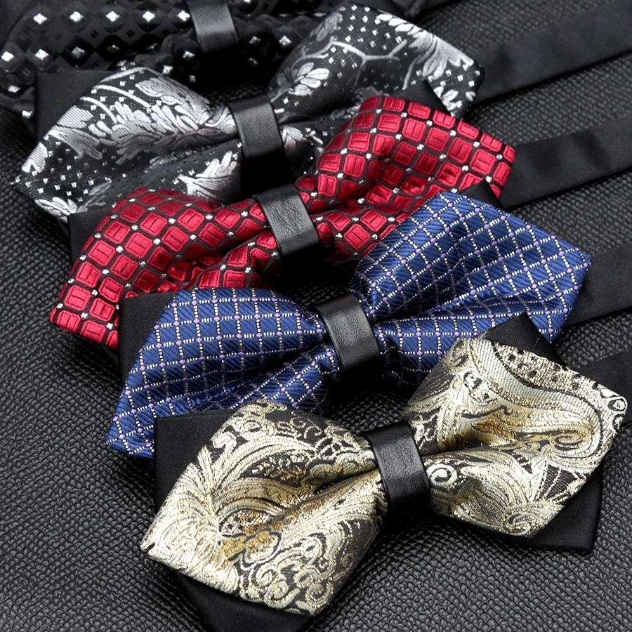 Mens Bowtie Quality Sale Necktie Fashion Formal Luxury Wedding Butterfly Cravat Ties for Men Shirt Business Gifts Accessories