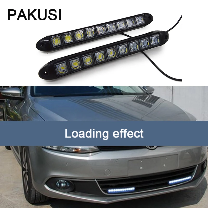 

PAKUSI Car LED Daytime Running Lights 9LED DRL Lamp For Volvo XC60 Honda Jazz Suzuki Swift SX4 Opel Insignia Lada accessories