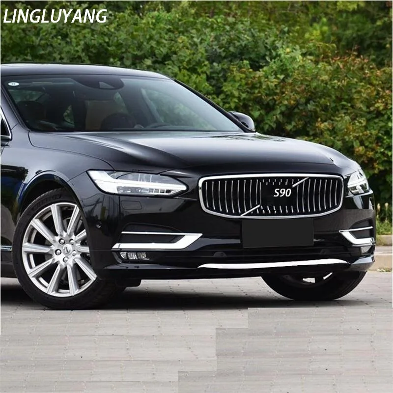 car accessories for Volvo S90 front fog light box / daytime light decoration stainless steel car styling 2016-2018