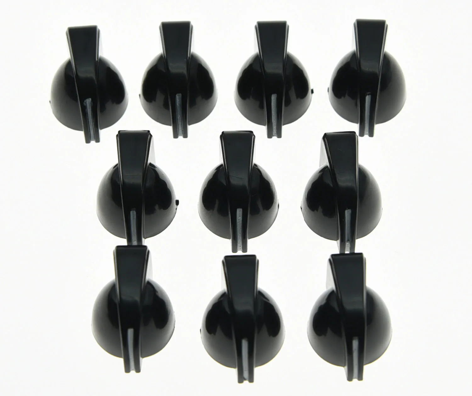 KAISH Pack of 50 Black Guitar Chicken Head Knob Guitar Mini AMP Effect Pedal Knobs