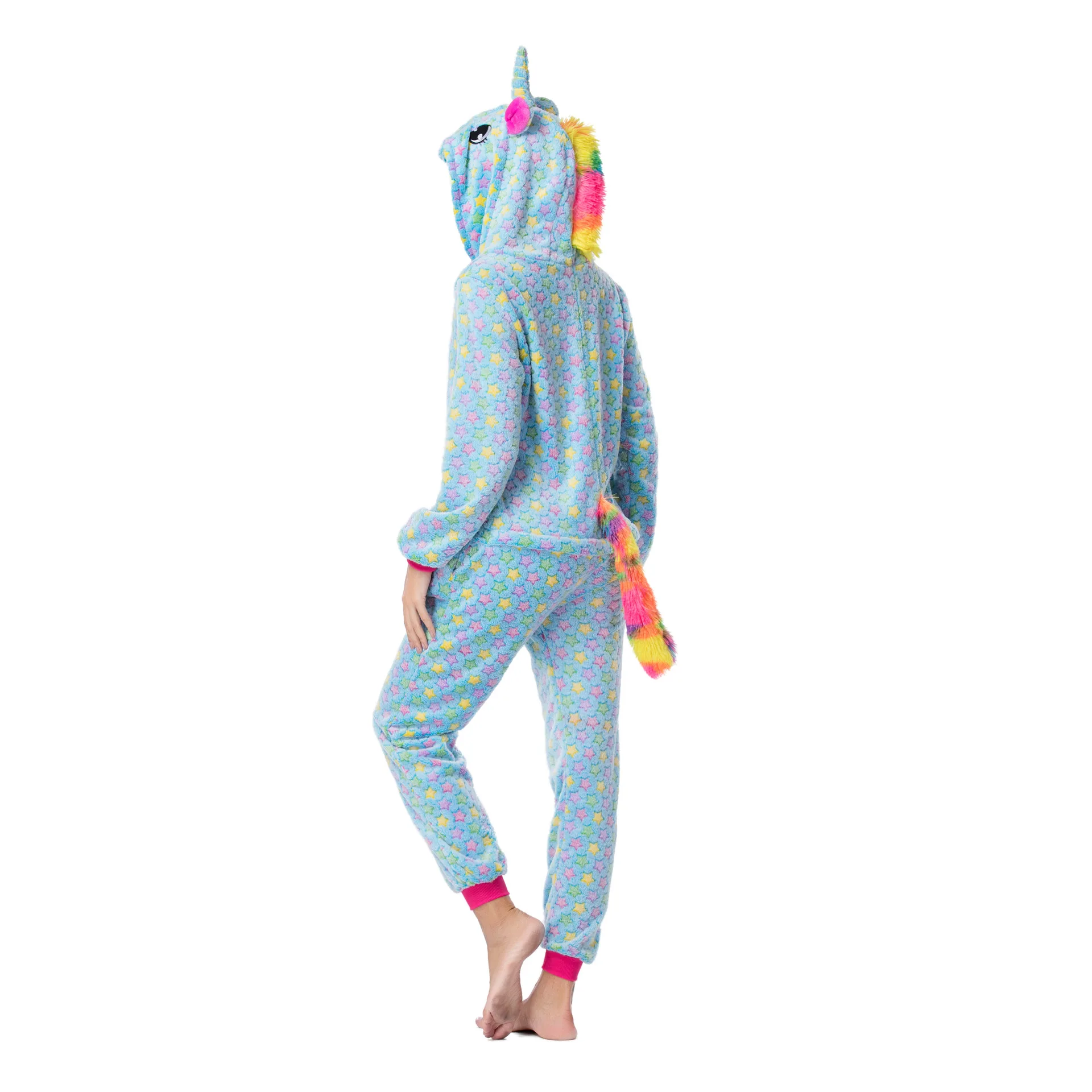 

Kigurumi Onesies costumes men women Cosplay Cartoon Five-pointed star unicorn zipper Pajamas Costumes Sleepwear halloween Party