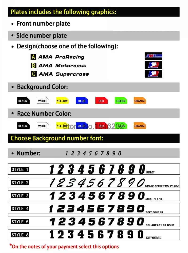 NICECNC Custom Number Plate Background Graphics Sticker & Decal For KTM SX MXC 125 250 380 400 520 2001 2002