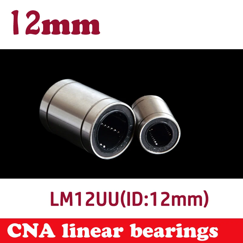 10 Pcs/lot LM12UU 12mm Linear Ball Bearing For 12mm Shaft Bushing Linear Bearings CNC Parts 3d Printer Parts LM12