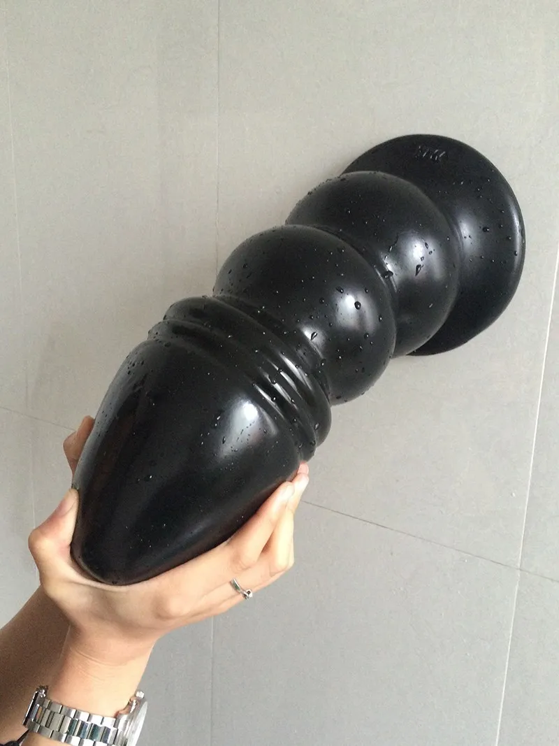 36*12.7cm Super big Anal Plug Black Anus Massage anal dilator Erotic Sex toy Butt Stopper Tower Shape giant anal dildo butt plug