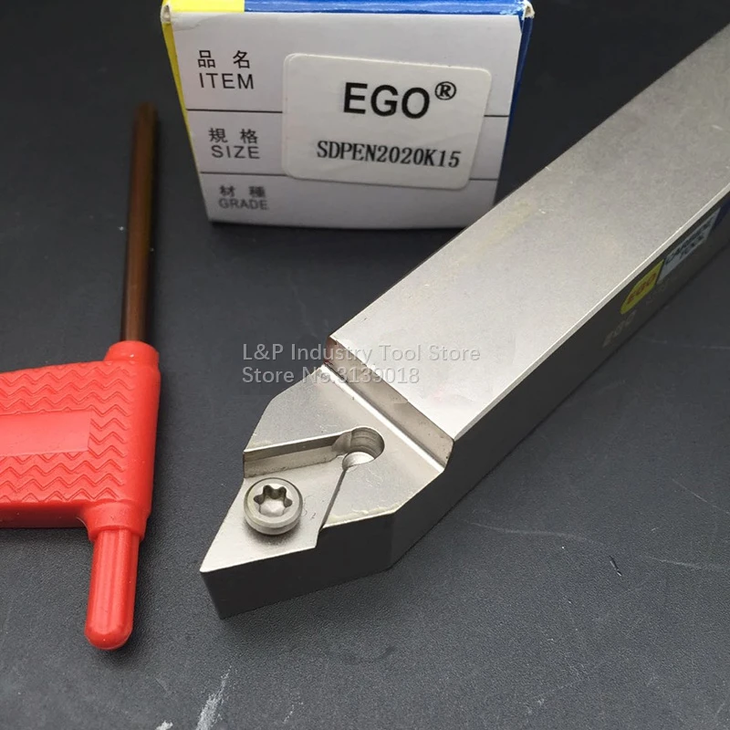 Dropshipping Center Original EGO Anti-vibration 62.5° Metal Lathe Chuck Accessory SDPEN1616H15 SDPEN2020K15 Turning Tool Holder