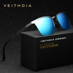 VEITHDIA-Aluminum Magnesium Polarized Sunglasses, UV400 Lens, Vintage Sun Glasses, Eyewear Accessories, Men and Women, 6631