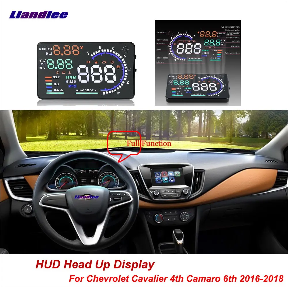 

Car Head Up Display HUD For Chevrolet Cavalier 4th Camaro 6th 2016-2018 HD Projector Screen Overspeed Alarm Detector