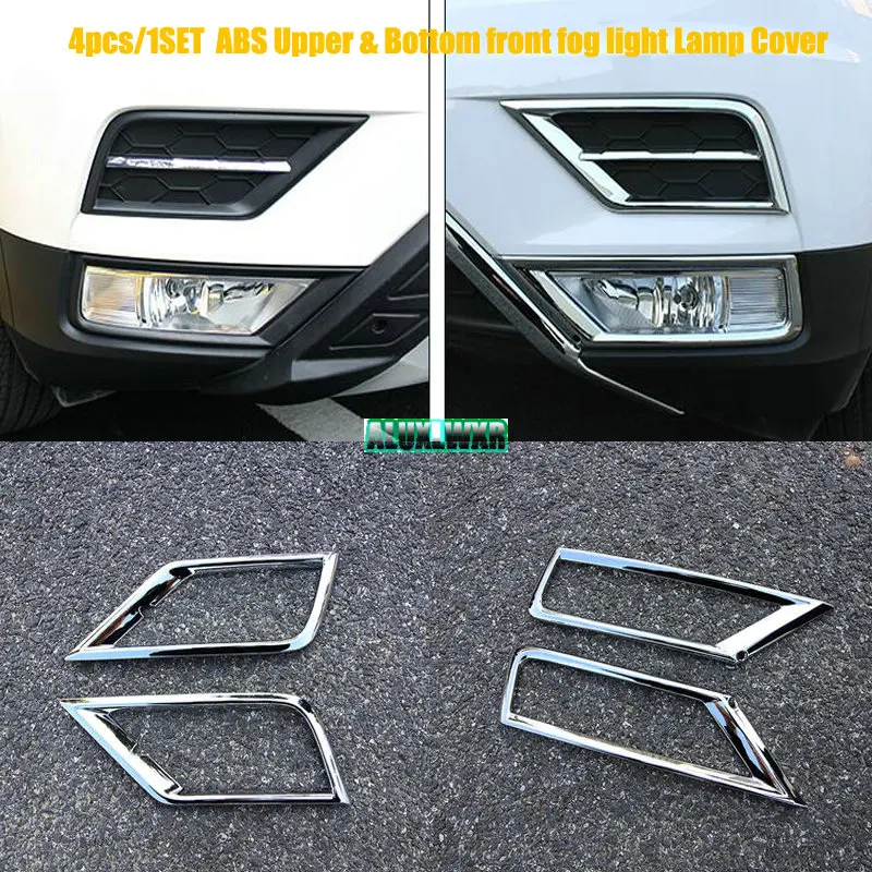 

Upper & Bottom Front Fog Light Lamp Cover Trims Car Accessories 2017 2018 2019 2020 2021 for Volkswagen VW Tiguan 2 MK2