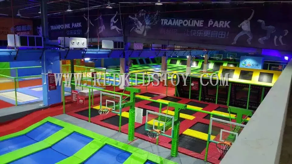 Grand Trampoline Commercial pour enfants et adultes, Zone de ciel intérieur, sur mesure, HZ-LG022