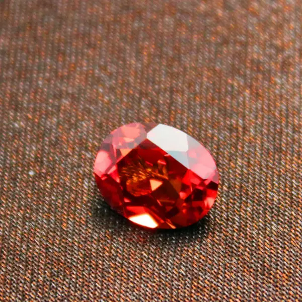 Oval Shape Spessartine mandarin garnet Loose created Gemstone jewely beads garnet top quality diy fancy colored faceted stone