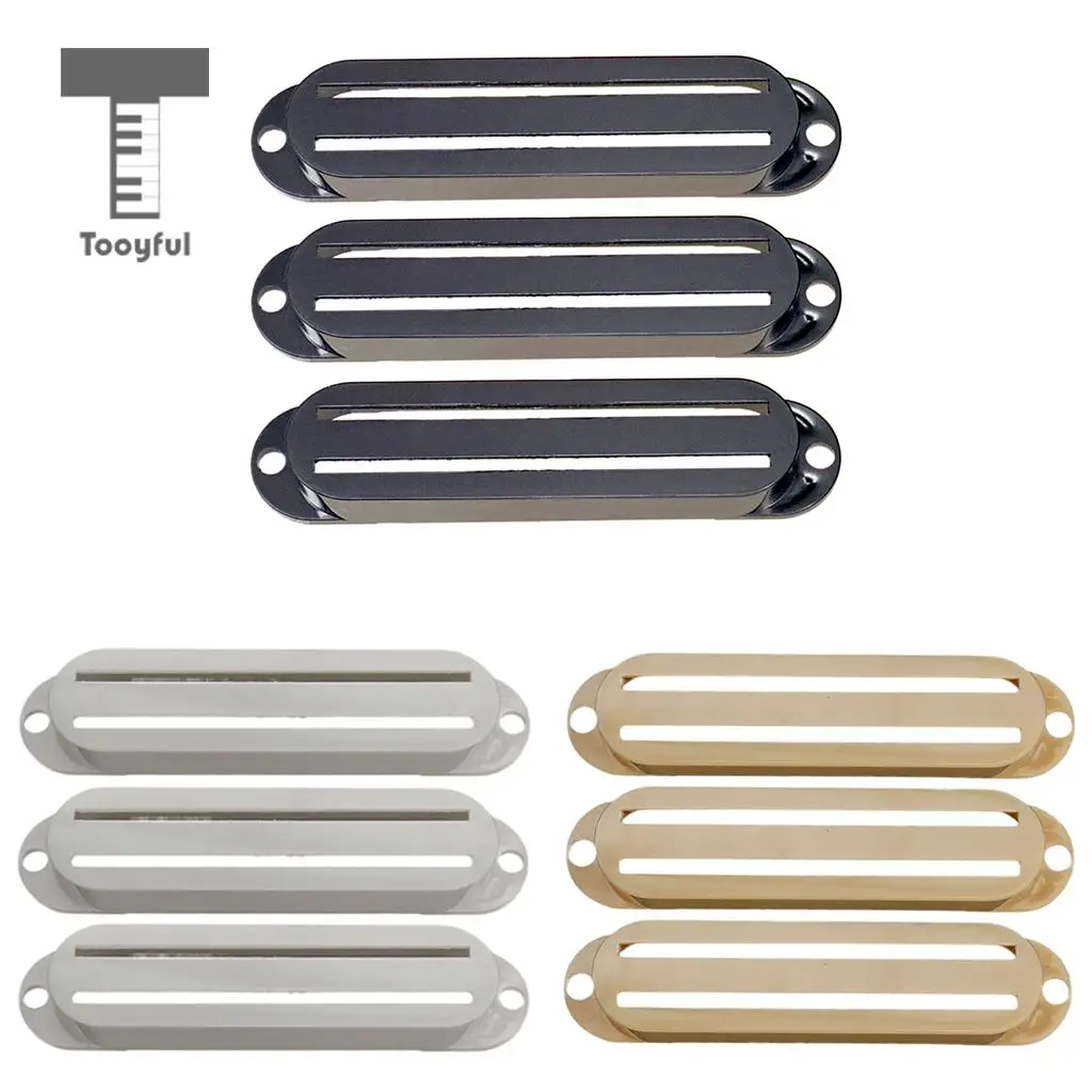 3Pcs Dual Hot Rail Pickup Covers Single Coil for Electric Guitar Parts