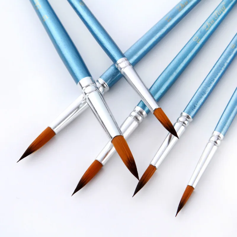 12pcs Paint Brushes Art Set For Acrylic/Oil/Watercolor Painting Nylon Wool Blue Art Supplie