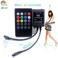 Bluetooth Music Voice Sensor Controller Sound IR Remote Control Practical Home Party 3528 5050 LED Strip light RGB Controller