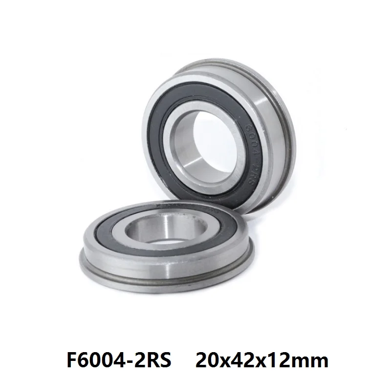 

10pcs/lot F6004-2RS F6004RS F6004 2RS RS Flanged Bearing 20x42x12mm flange deep groove ball bearings 20*42*12