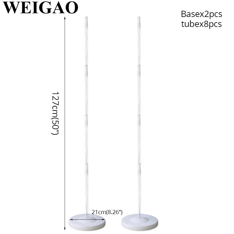 Soporte de columna de globos transparente, accesorio de centro de mesa, decoración de boda, cumpleaños, "Baby Shower", suministros de fiesta, 127cm