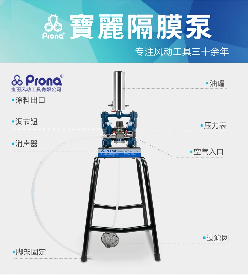 Prona BDP-12 هوائي مزدوج مضخة الحجاب الحاجز 1/4 "بوصة ، العلامة التجارية جديد 12L/PM alluminum مضخة