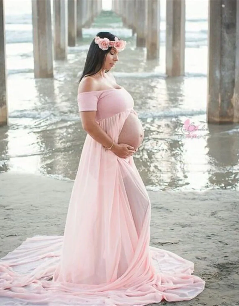 Pregnancy Dress Photography Props Dresses For Photo Shoot Maxi Gown Dresses Maternity Clothes For Pregnant Women Premama Vestido