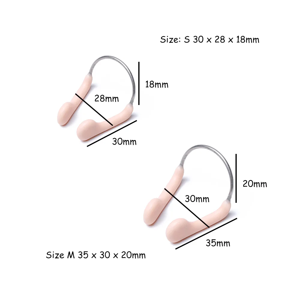 Soft Silicone Cor Da Pele Nariz Clip, Fio De Aço Ajustável, Durável, Não-Skid, Equipamento De Natação, Esportes Aquáticos Acessório