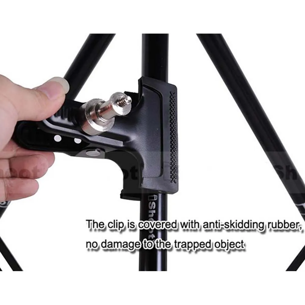 Light Stand Clip Big Clamp Grip For Flash Trigger Mono light Mount Bracket with 1/4" Screw