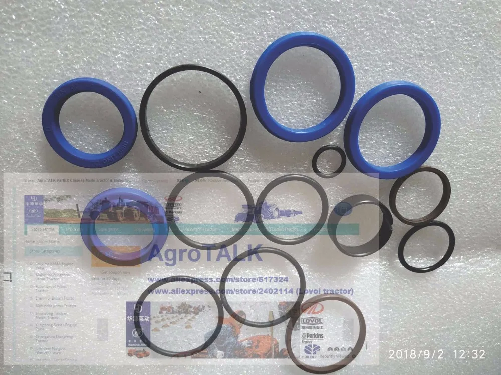 FZL-20E / FZL-30E, the oil seals set for the crown ram of Jinma tractor with front loader