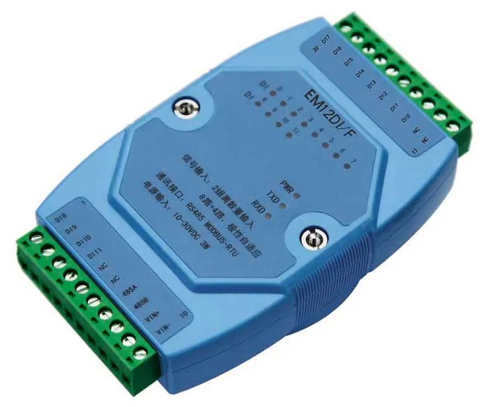 

12 road discrete frequency input isolated acquisition switch module MODBUS RS485 i/o huasin