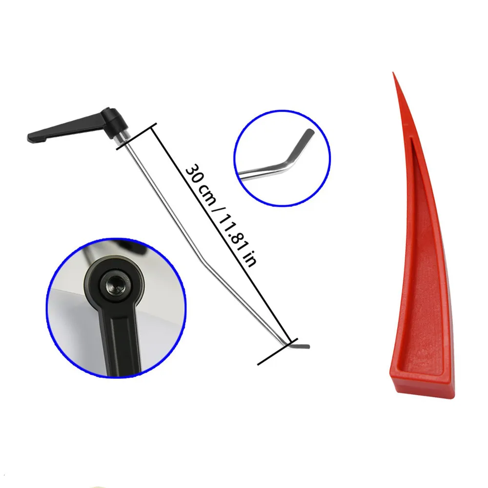 

Rotating Rod Hooks Perfect for Door Dings with red wedge Hail Repair and Dent Removal Dent Repair Tool Set