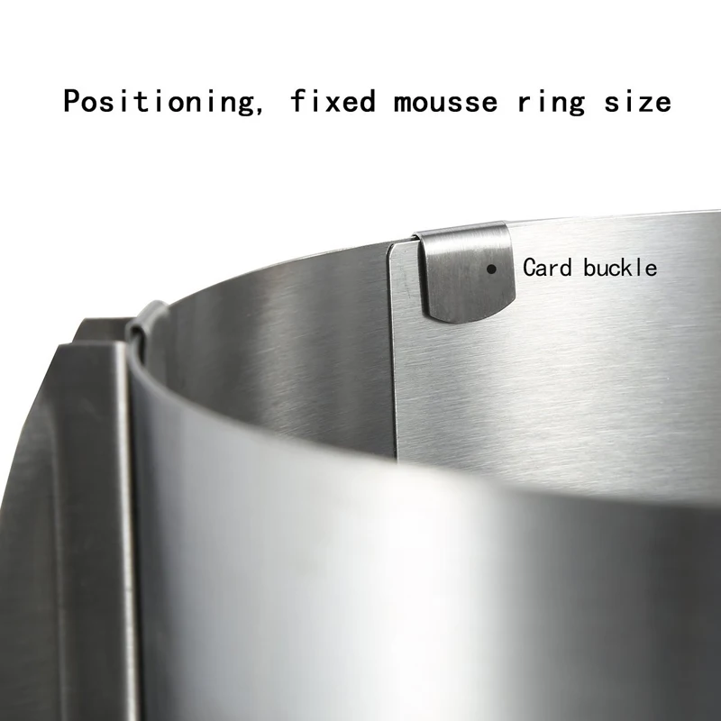WALFOS Food Grade Stainless Steel Adjustable Cake Pan Retractable Circle Mousse Ring Mould Baking Tool Set Cake Mold Bakeware