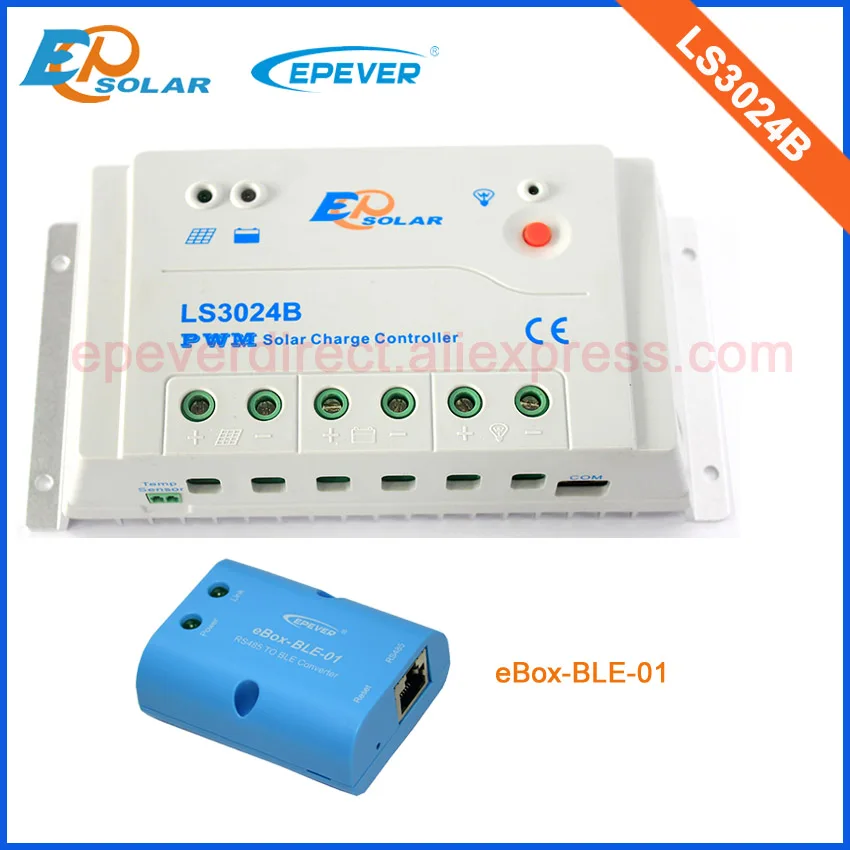 pwm Epsolar solar regulator 30A 30amp LS3024B 12v 24v with bluetooth function+temperature sensor