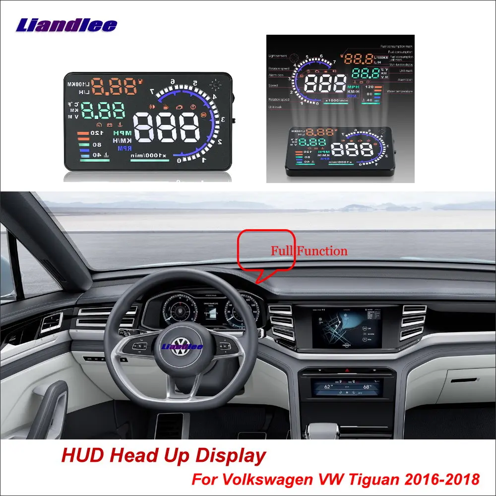 

Liandlee For Volkswagen VW Tiguan 2016-2018 Safe Driving Screen Full Function OBD Car HUD Head Up Display Projector Windshield