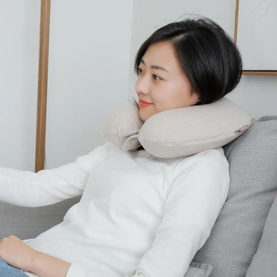 Original 8H U Shape Memory Foam Neck Pillow Antibacterial Portable Travel 8H Eyes Mask Cushion Lunch Break Pillows