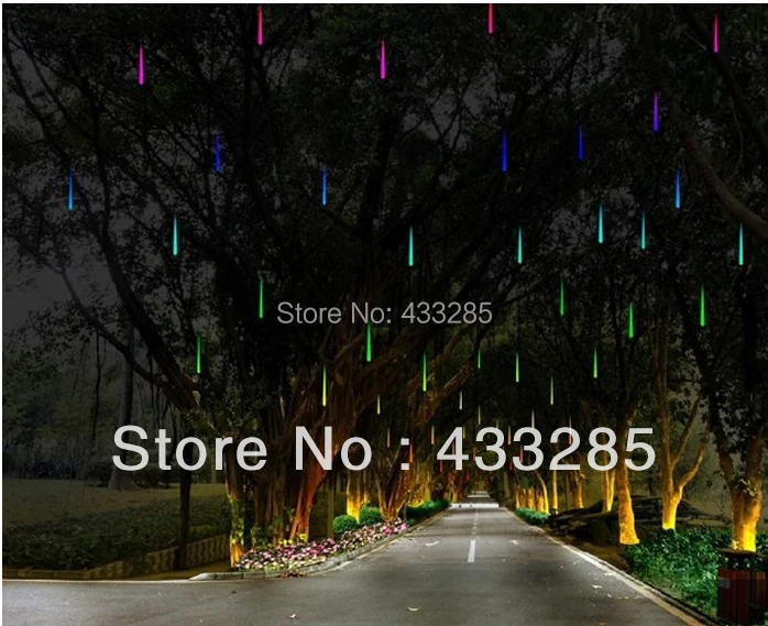 Gratis Ongkir 10Pcs ชุด Double-Sided LEDchristmas ไฟตกแต่ง LED หิมะตกหลอดหิมะ Led ฝนตกหลอด Led meteor Tube