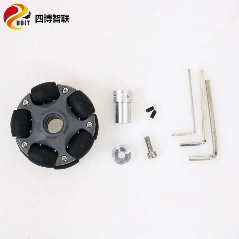 SZDOIT 58mm Omnidirectional Wheel + 4/ 5/ 6mm Aluminum Alloy Coupling Mobile Robot Wheel For Robot/ Car Parts