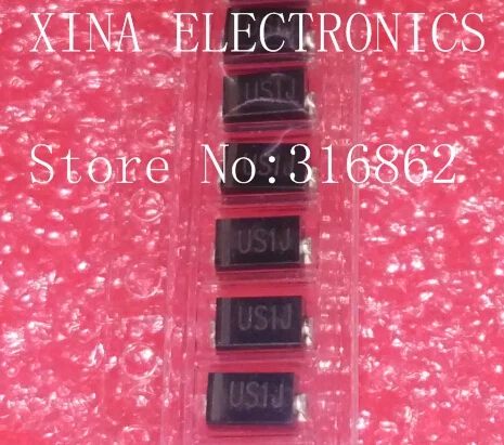 US1J SMD DO-214AC SMA  1A 600V  100pcs/lot